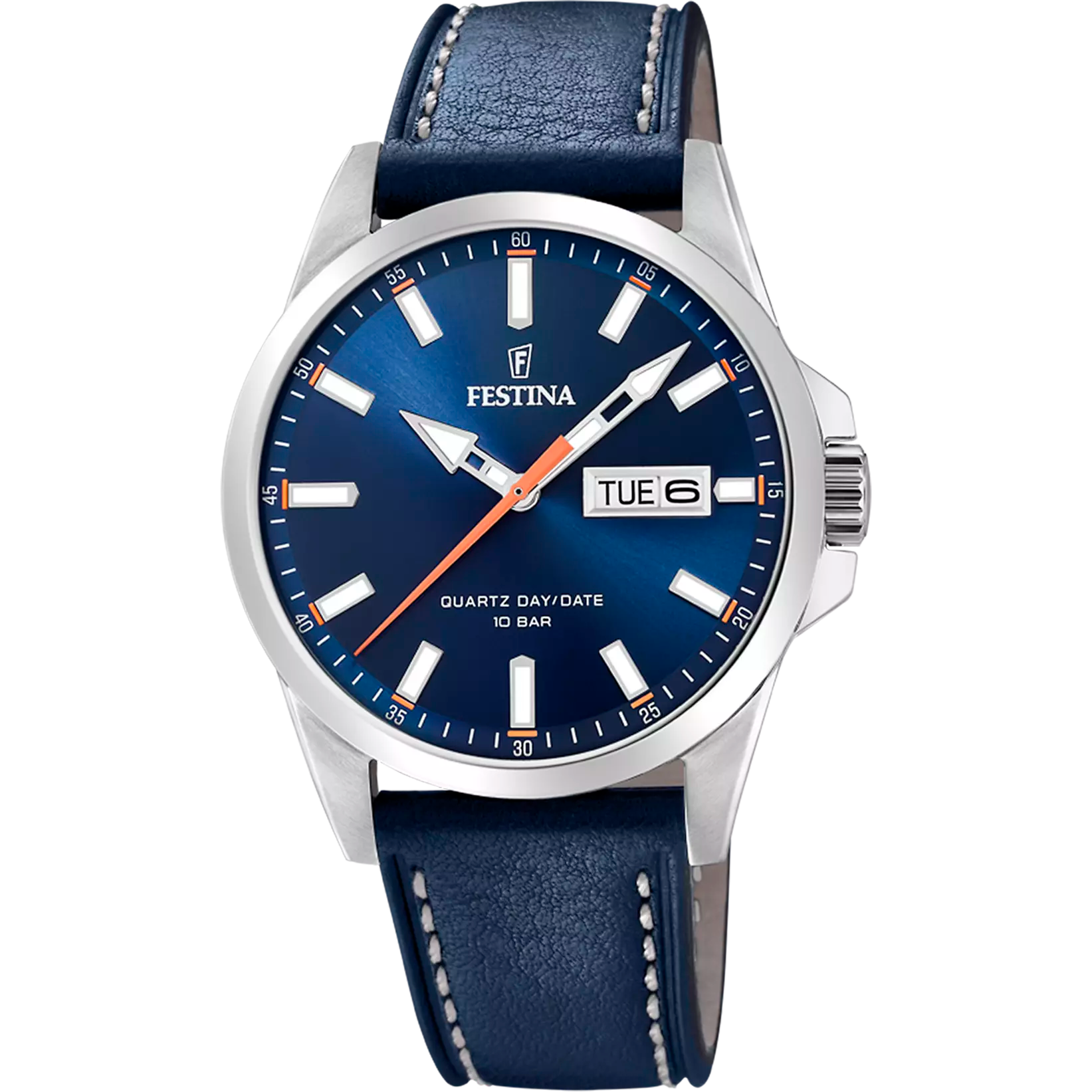 Festina Classics Leather Analog Mens Watch I Model F20358/3 Quartz Movement