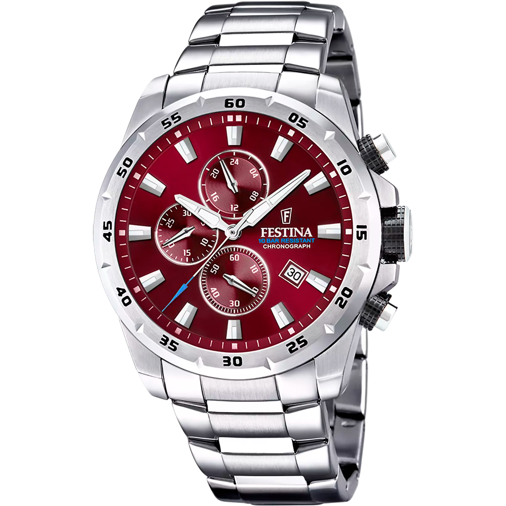 Festina Timeless Chronograph Leather Chronograph Mens Watch I Model F20463/5 Quartz Movement