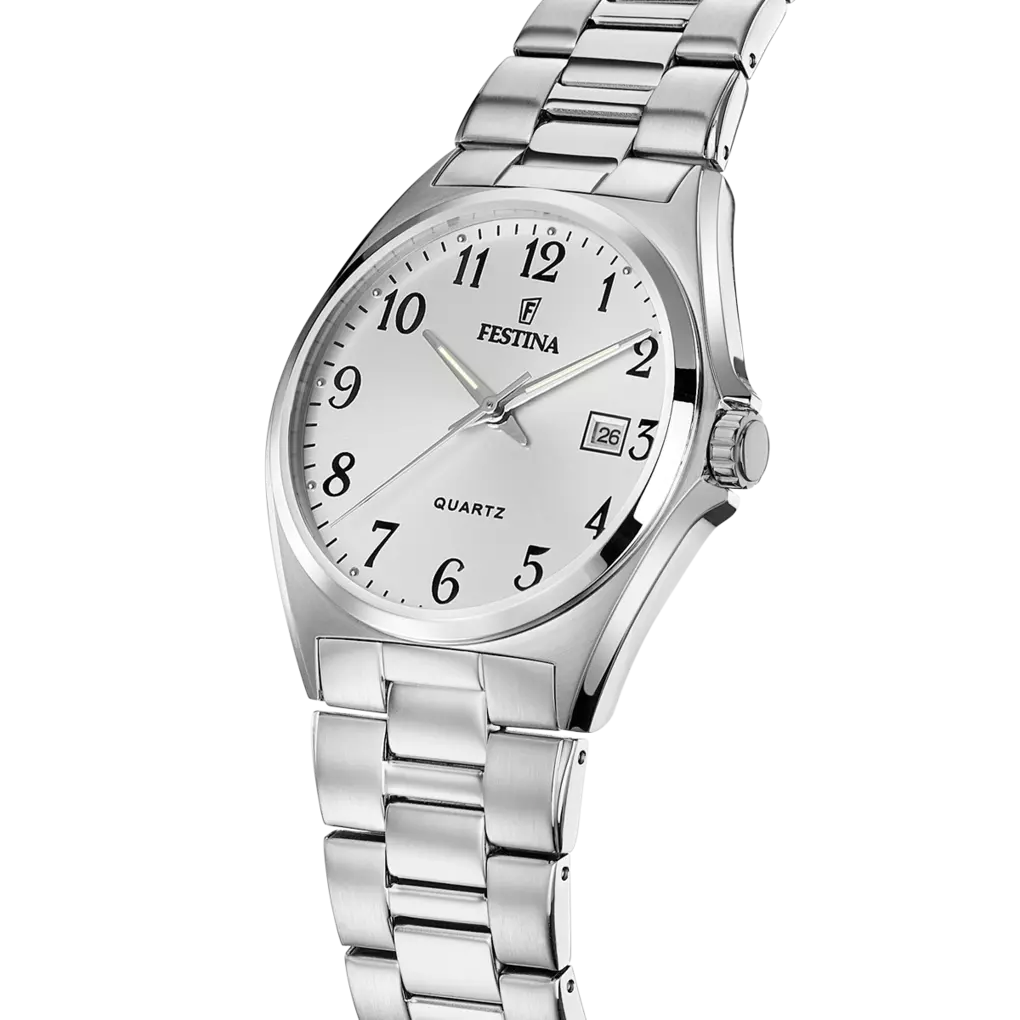 Festina Classics Stainless Steel Analog Mens Watch I Model F20552/1 Quartz Movement
