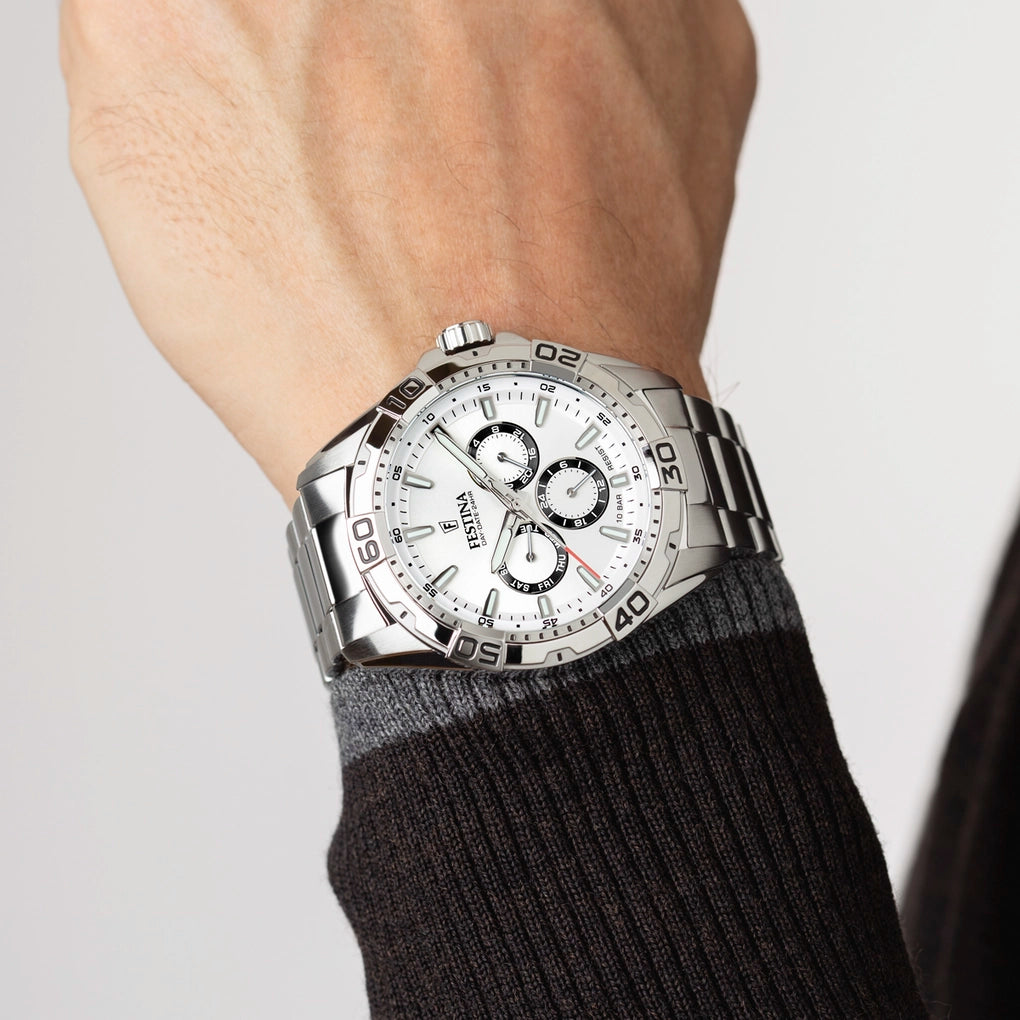 Festina Multifunction Stainless Steel Multifunction Mens Watch I Model F20623-1 Quartz Movement