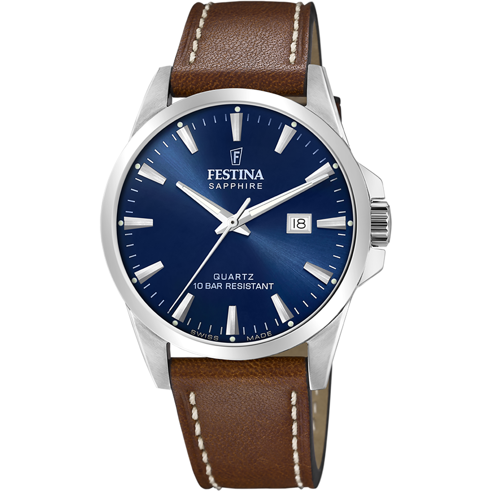 Festina Swiss Made F20025-3 - Analog - Strap Material Leather I Festina Watches USA
