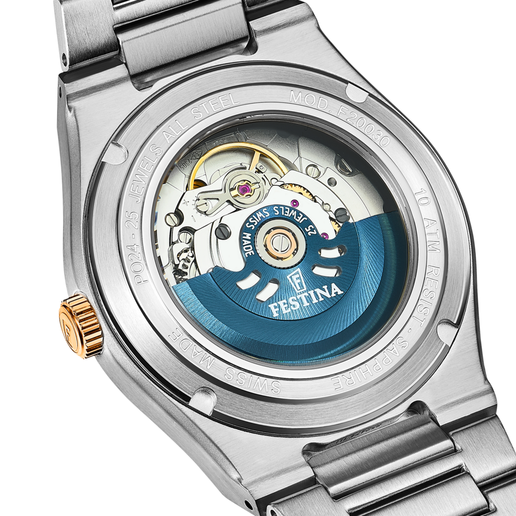 Festina Swiss Made Stainless Steel Analog Mens Watch I Model F20030/3 Automatic Movement