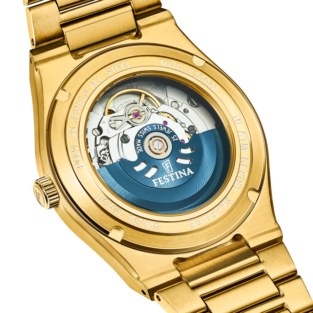 Festina Swiss Made Stainless Steel Analog Ladies Watch I Model F20033/2 Automatic Movement