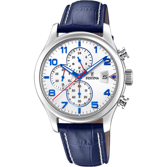 Festina Timeless Chronograph F20375-4 - Chronograph - Strap Material Leather I Festina Watches USA