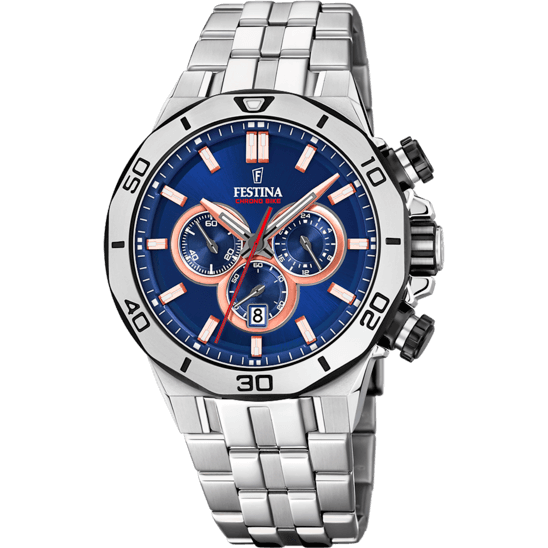 Festina Chrono Sport Stainless Steel Chronograph Mens Watch I Model F2