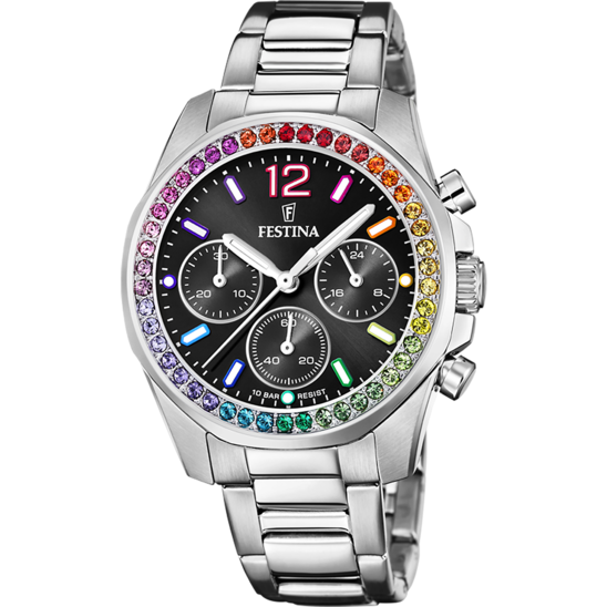 Festina Rainbow F20606-3 - Chronograph - Strap Material Stainless Steel I Festina Watches USA