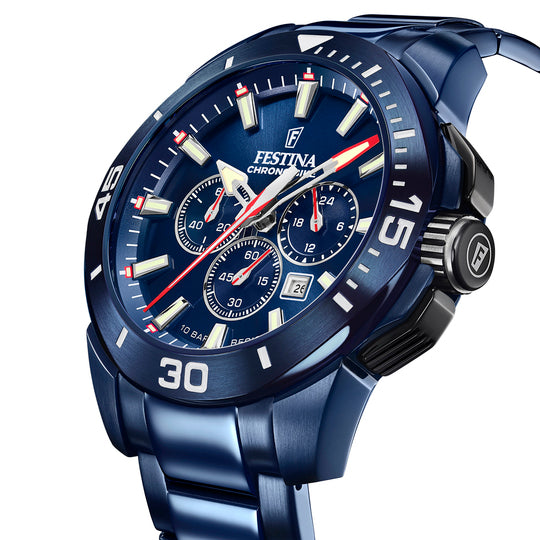 Festina Chrono Bike Stainless Steel Chronograph Mens Watch I Model F20643/1 Quartz Movement