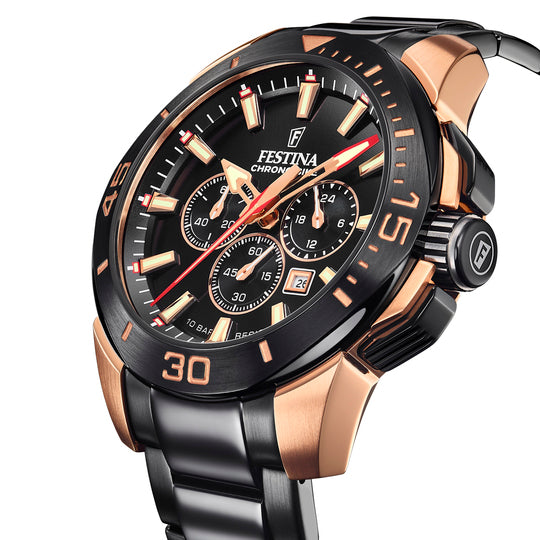 Festina Chrono Bike Stainless Steel Chronograph Mens Watch I Model F20645/1 Quartz Movement