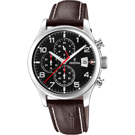 Festina Timeless Chronograph F20375-6 - Chronograph - Strap Material Leather I Festina Watches USA