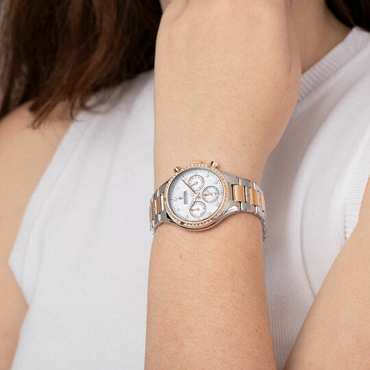 Festina Boyfriend Stainless Steel Chronograph Ladies Watch I Model F20403/1 Quartz Movement