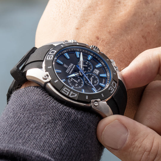 Festina Chrono Bike Rubber Chronograph Mens Watch I Model F20544/2 Quartz Movement