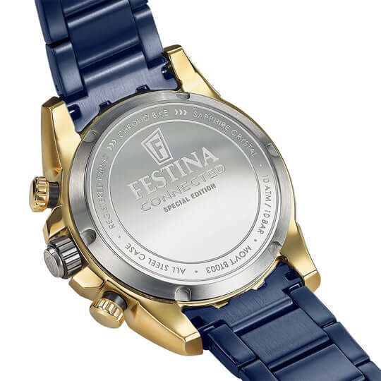 Chrono Bike Connected F20547-1 | Water Resistance 100m/330ft - Strap Material Stainless Steel - Size 45.5 mm / Free shipping, 2 years warranty & 30 Days Return | Festina Watches USA