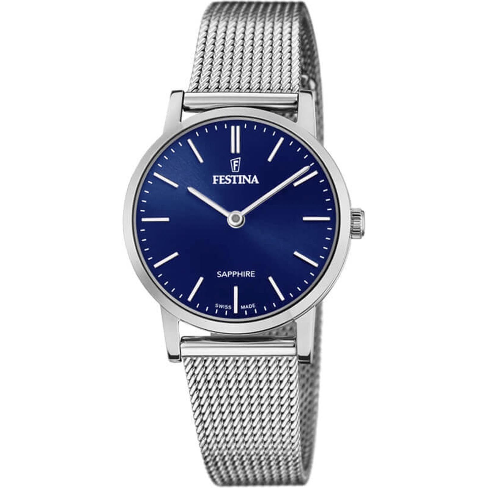 Festina Swiss Made Stainless Steel Analog Ladies Watch I Model F20015/2 Quartz Movement