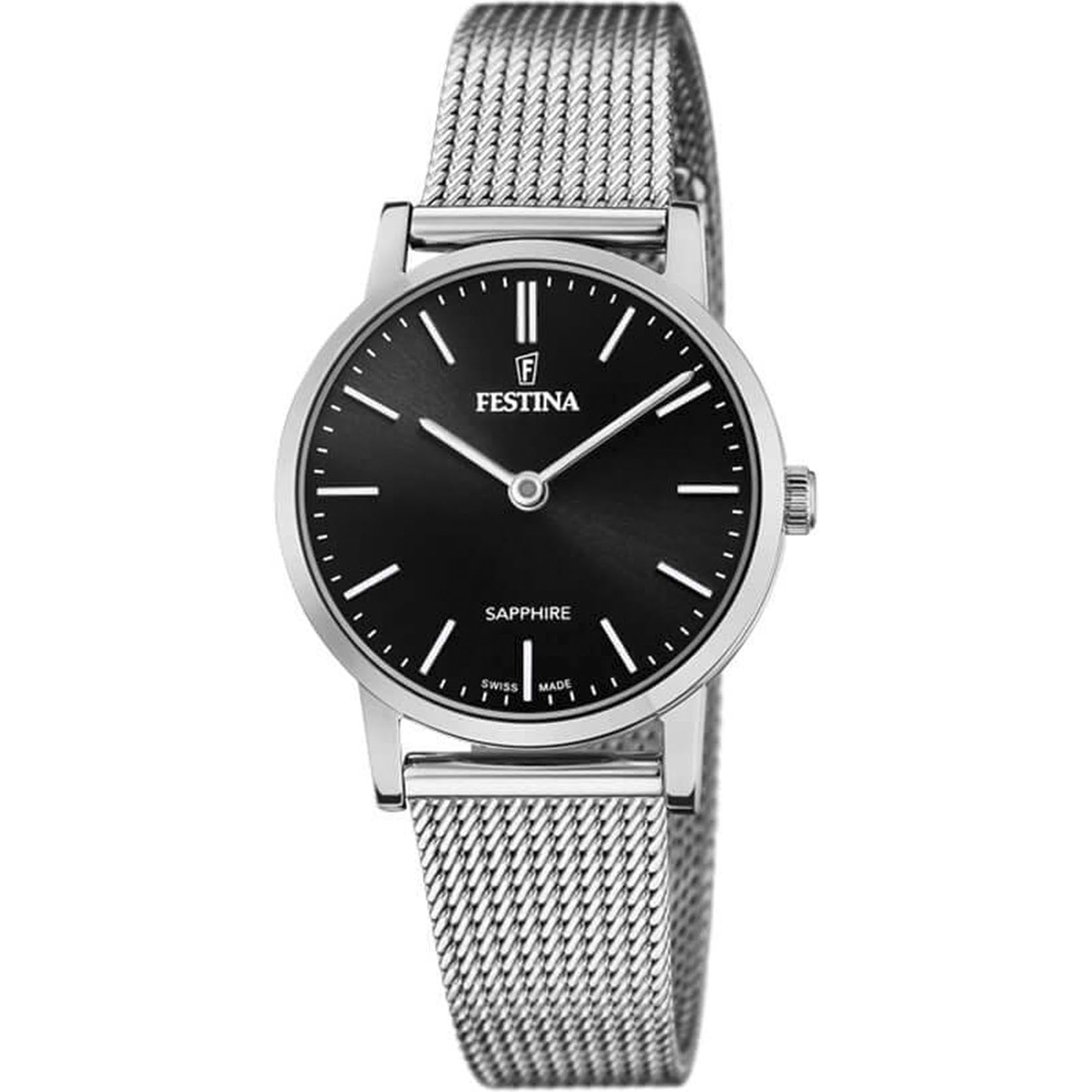 Festina Swiss Made Stainless Steel Analog Ladies Watch I Model F20015/3 Quartz Movement