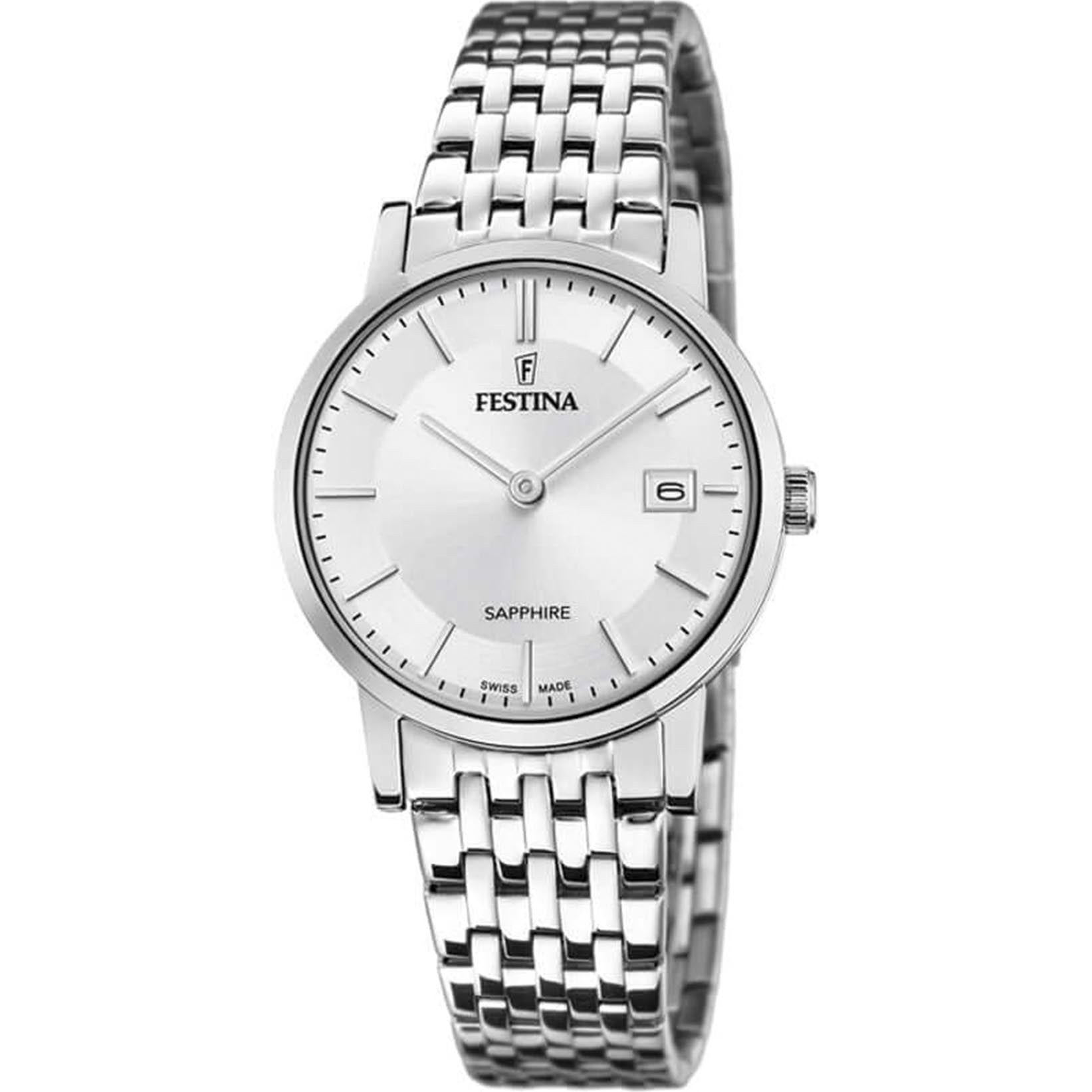 Festina Swiss Made Stainless Steel Analog Ladies Watch I Model F20019/1 Quartz Movement