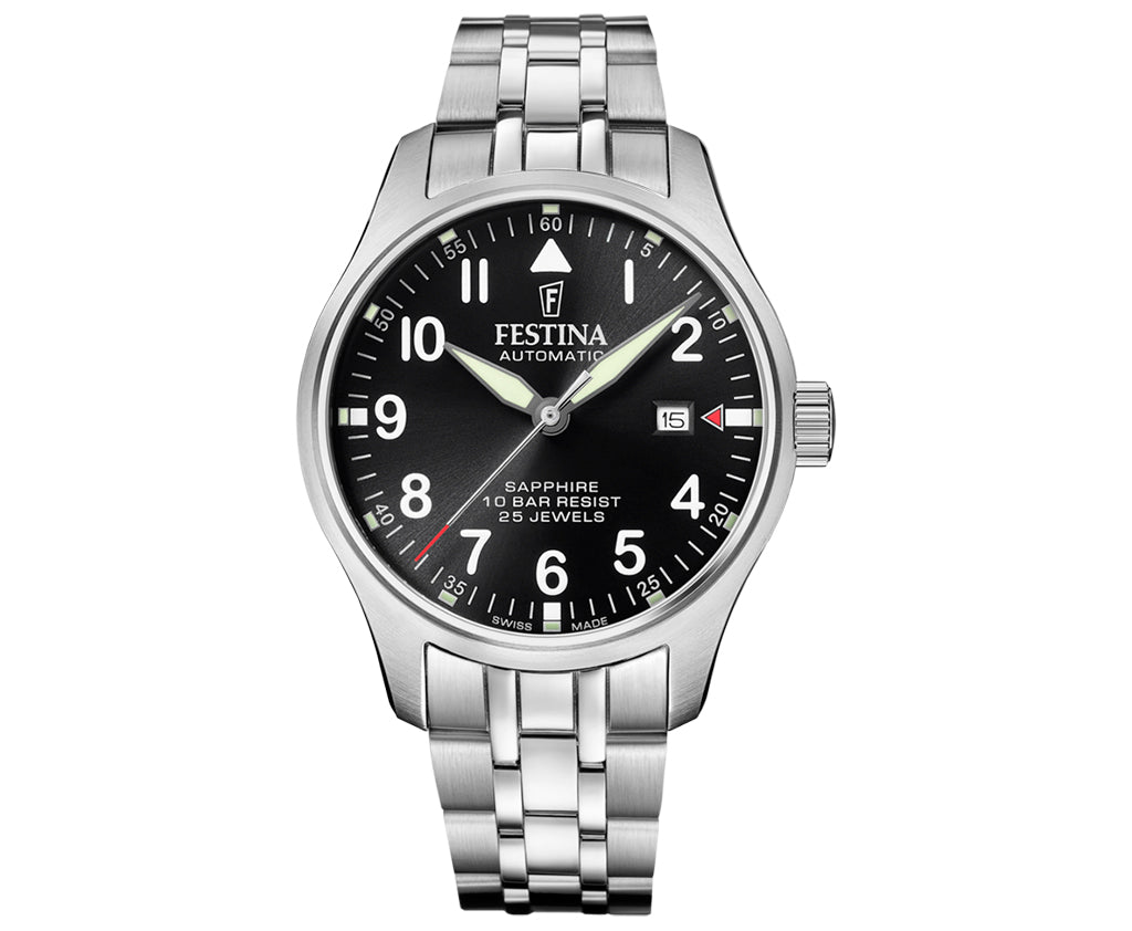 Festina Swiss Made Stainless Steel Analog Mens Watch I Model F20151/D Automatic Movement