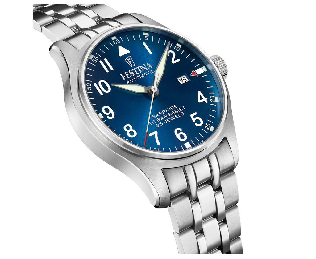 Festina Swiss Made Stainless Steel Analog Mens Watch I Model F20151/C Automatic Movement