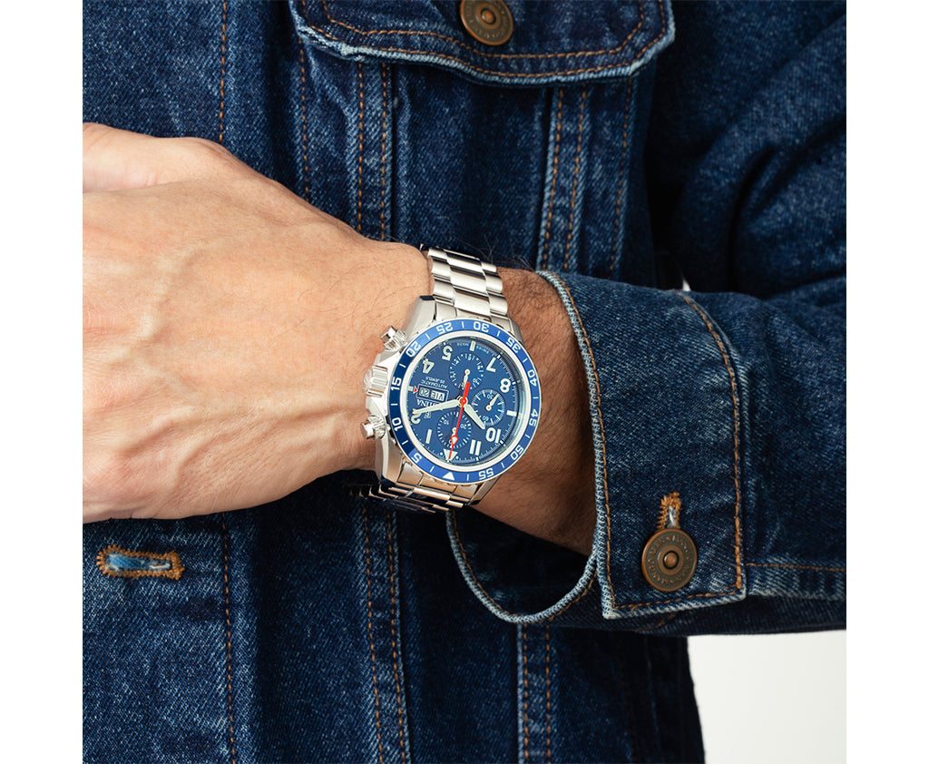 Festina Swiss Made Stainless Steel Chronograph Mens Watch I Model F20055/3 Automatic Movement
