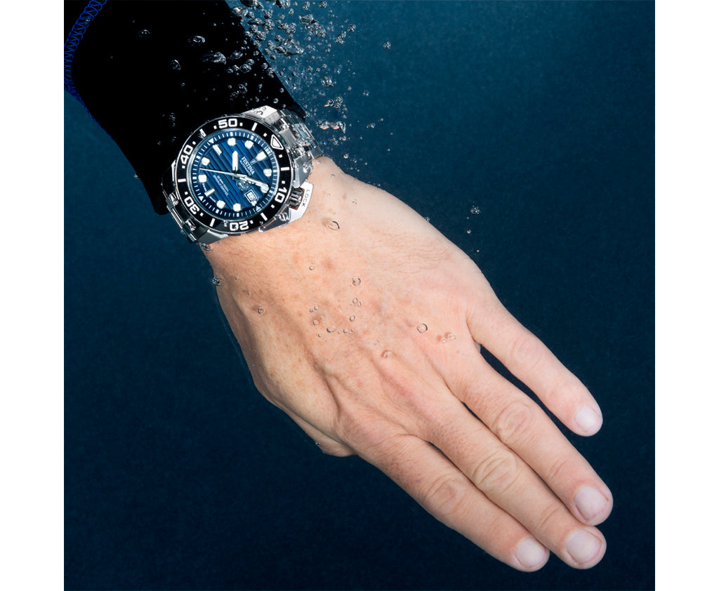 Festina Swiss Made Diver Stainless Steel Analog Mens Watch I Model F20043/2 Automatic Movement