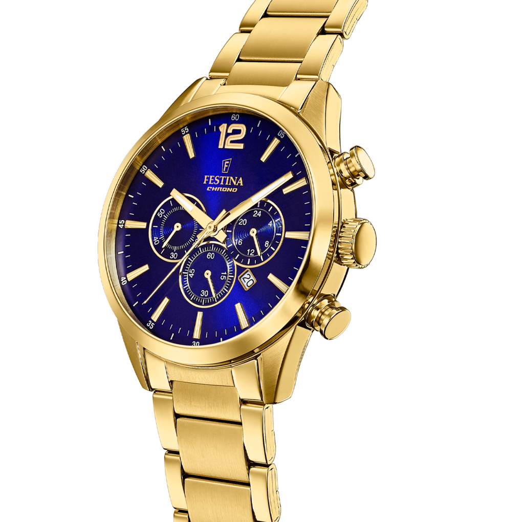 Festina Timeless Chronograph Stainless Steel Chronograph Mens Watch I Model F20633/2 Quartz Movement