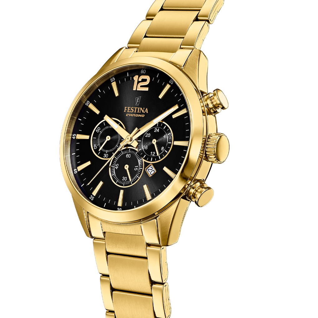 Festina Timeless Chronograph Stainless Steel Chronograph Mens Watch I Model F20633/3 Quartz Movement