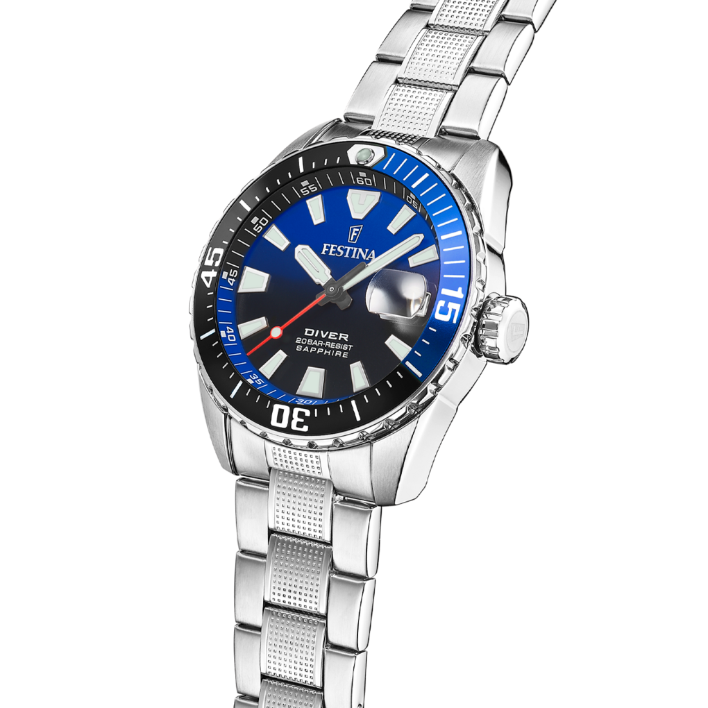 Festina The Originals Diver Stainless Steel Analog Mens Watch I Model F20669/5 Quartz Movement