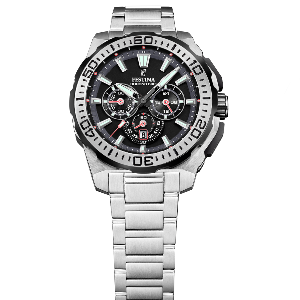 Festina Chrono Bike Stainless Steel Chronograph Mens Watch I Model F20724-7 Quartz Movement