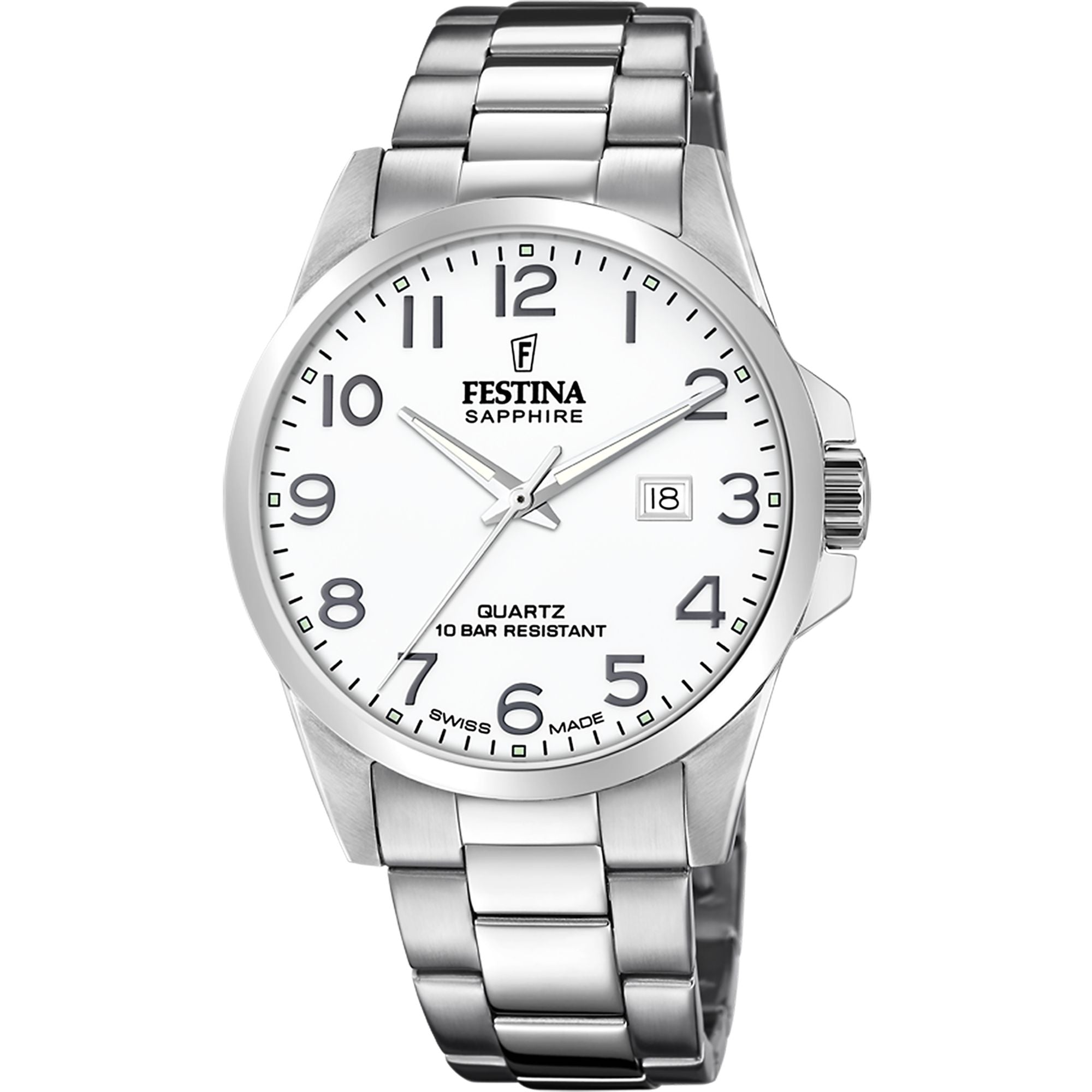 Festina Swiss Made Stainless Steel Analog Mens Watch I Model F20024/1 Quartz Movement