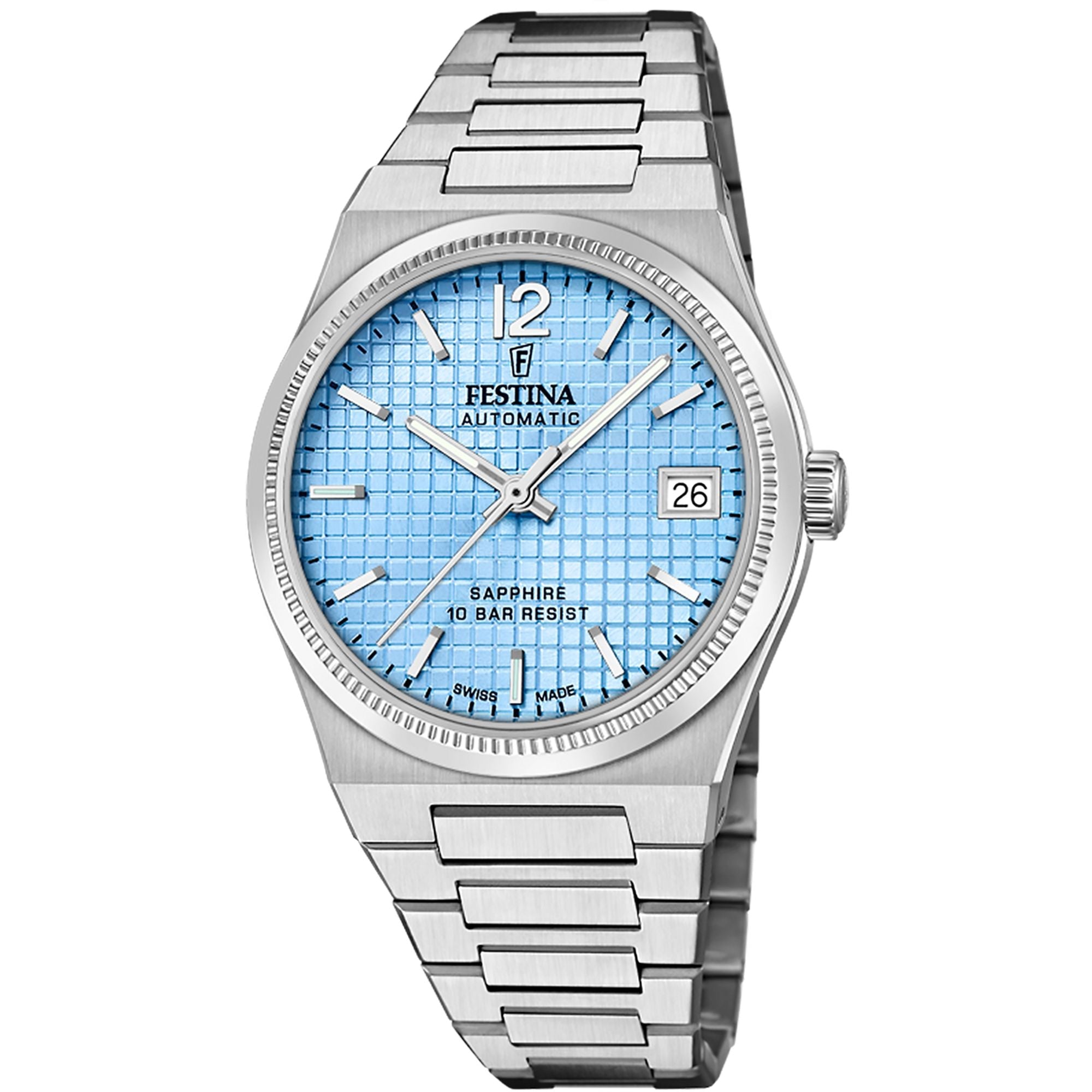 Festina Swiss Made Rive Stainless Steel Analog Ladies Watch I Model F20029/2 Automatic Movement