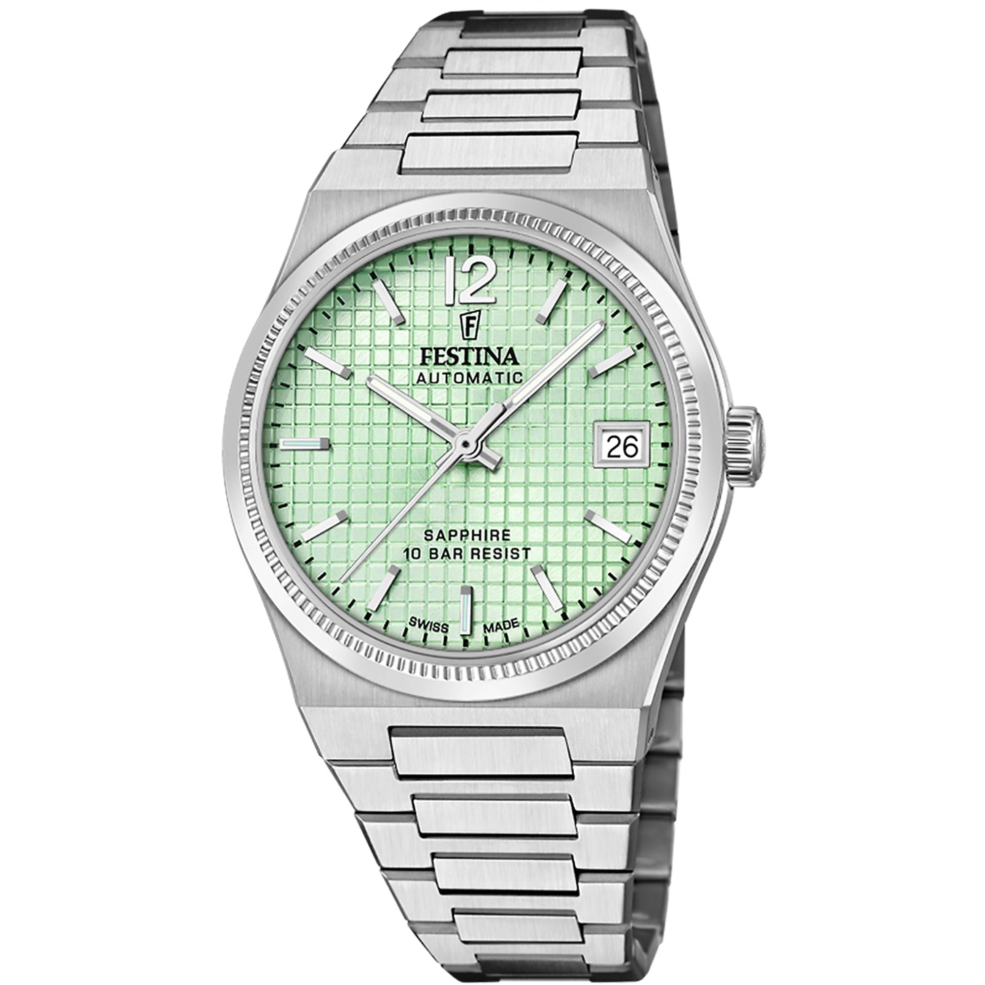 Festina Swiss Made Rive Stainless Steel Analog Ladies Watch I Model F20029/3 Automatic Movement