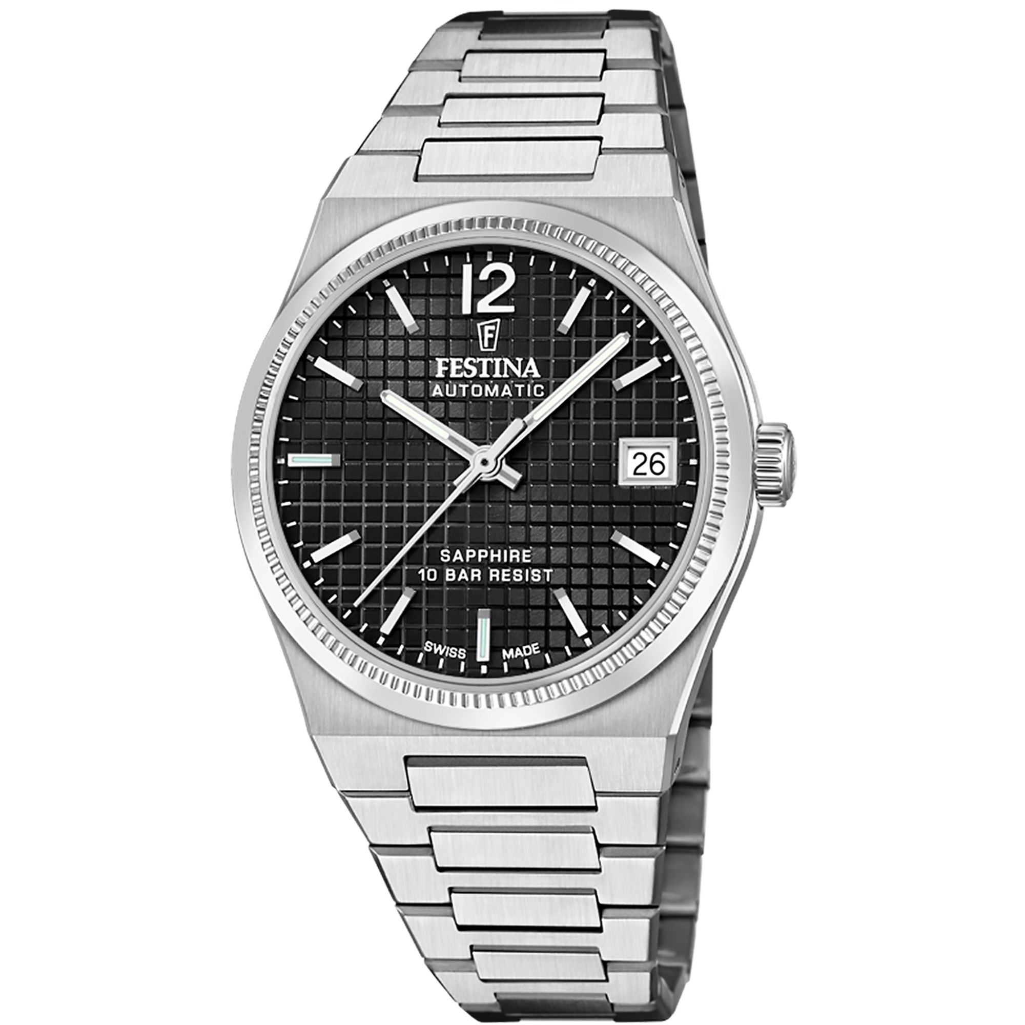 Festina Swiss Made Rive Stainless Steel Analog Ladies Watch I Model F20029/6 Automatic Movement