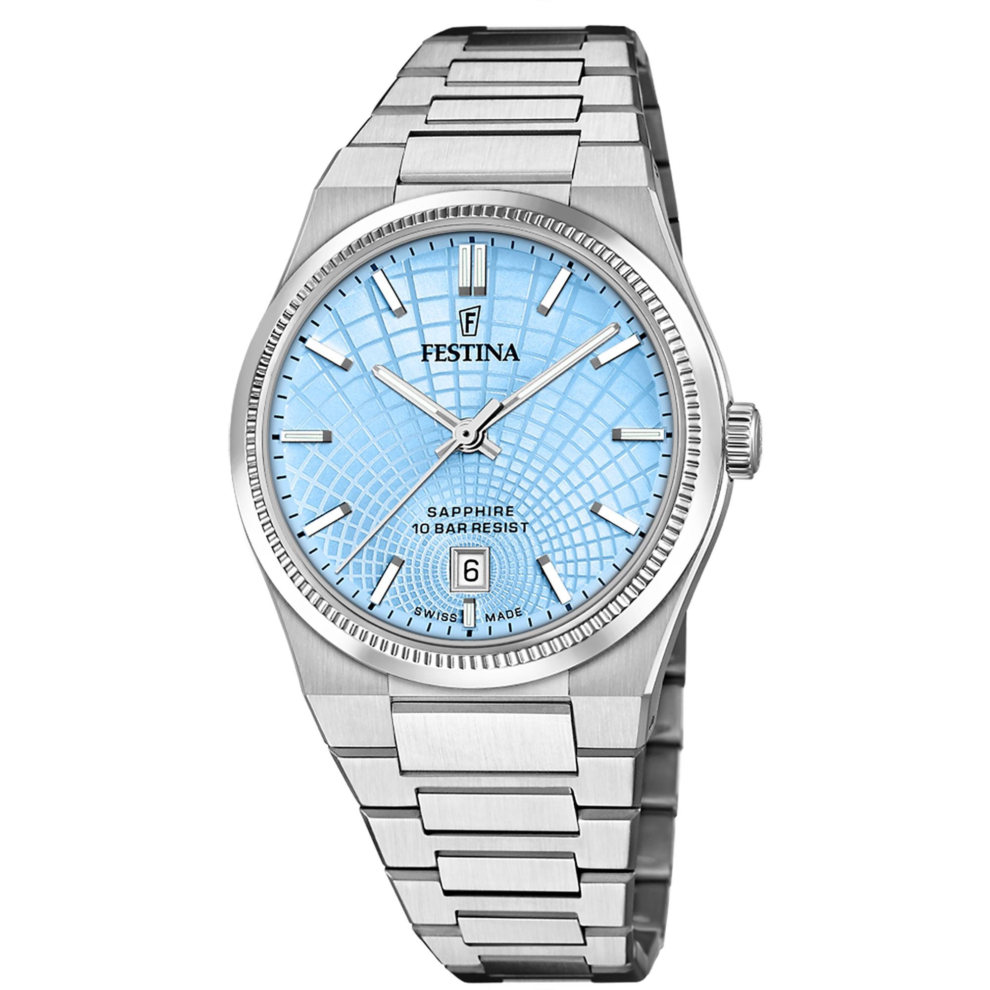 Festina Swiss Made Rive Stainless Steel Analog Mens Watch I Model F20051/3 Quartz Movement
