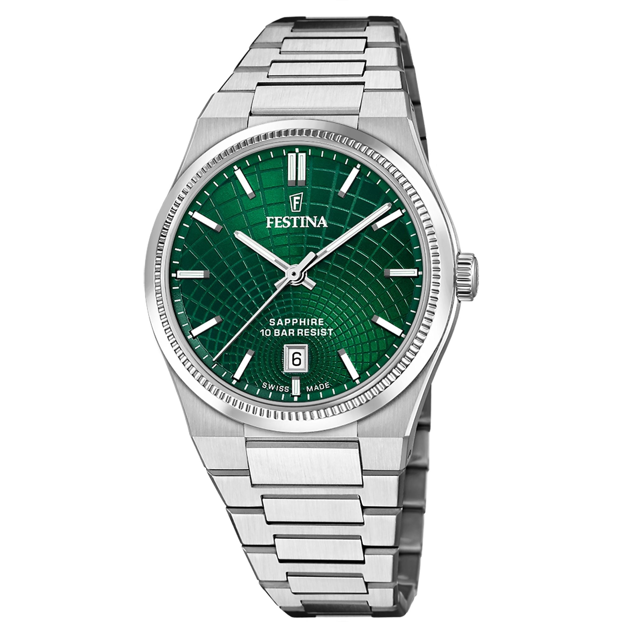 Festina Swiss Made Rive Stainless Steel Analog Mens Watch I Model F20051/5 Quartz Movement