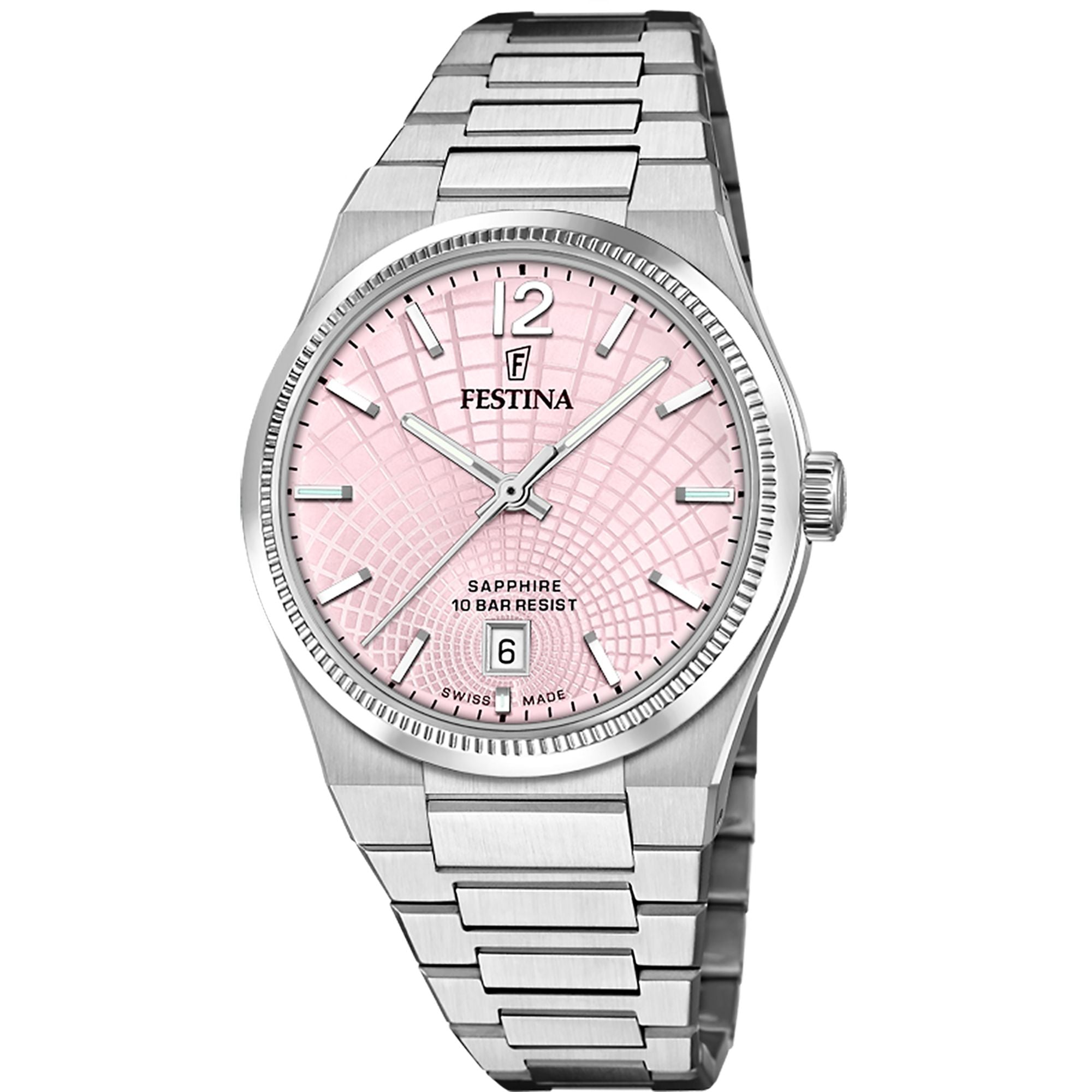 Festina Swiss Made Rive Stainless Steel Analog Mens Watch I Model F20052/3 Quartz Movement