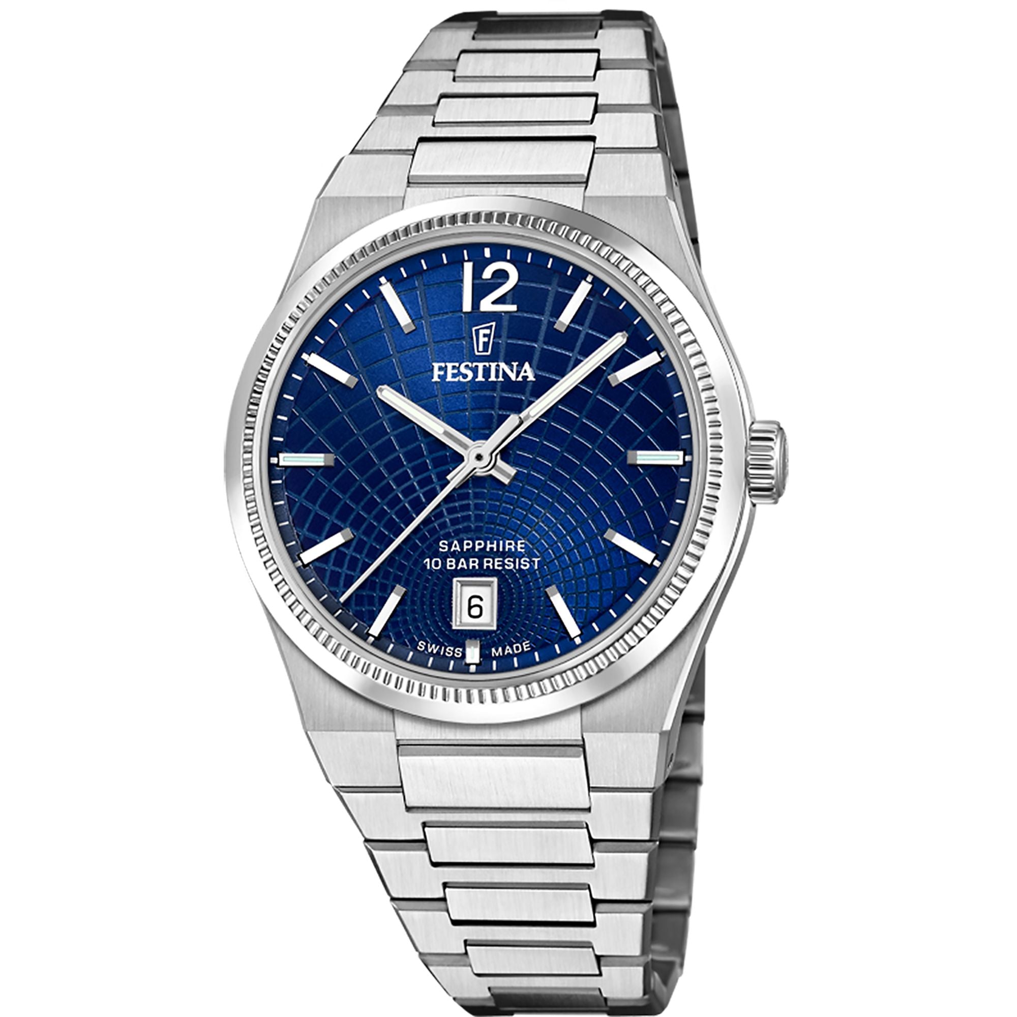 Festina Swiss Made Rive Stainless Steel Analog Ladies Watch I Model F20052/7 Quartz Movement