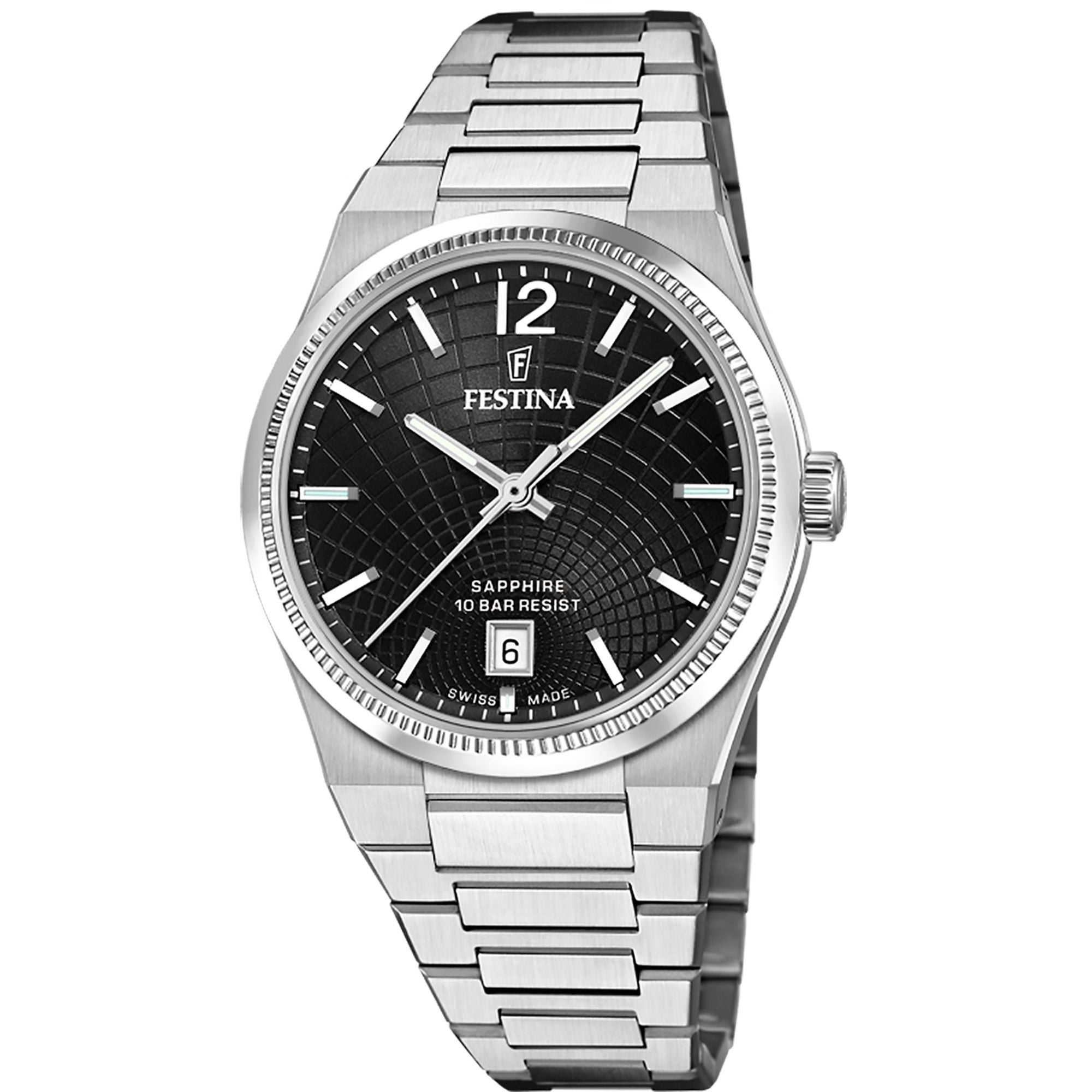 Festina Swiss Made Rive Stainless Steel Analog Ladies Watch I Model F20052/8 Quartz Movement