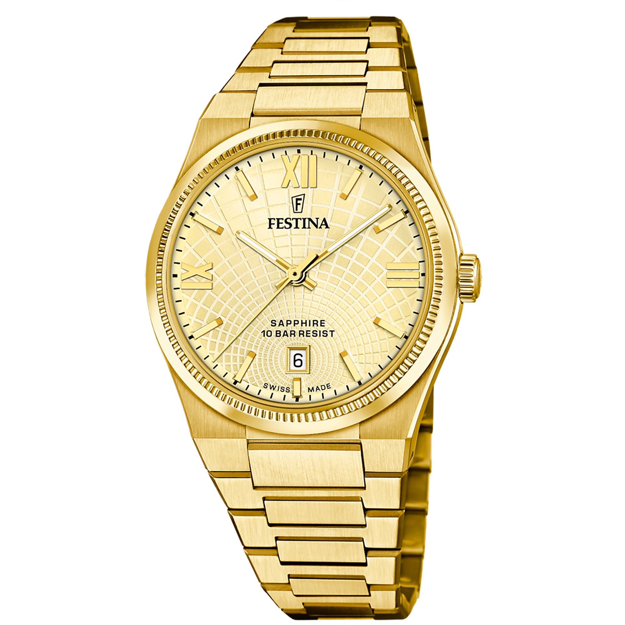 Festina Swiss Made Rive Stainless Steel Analog Mens Watch I Model F20057/2 Quartz Movement