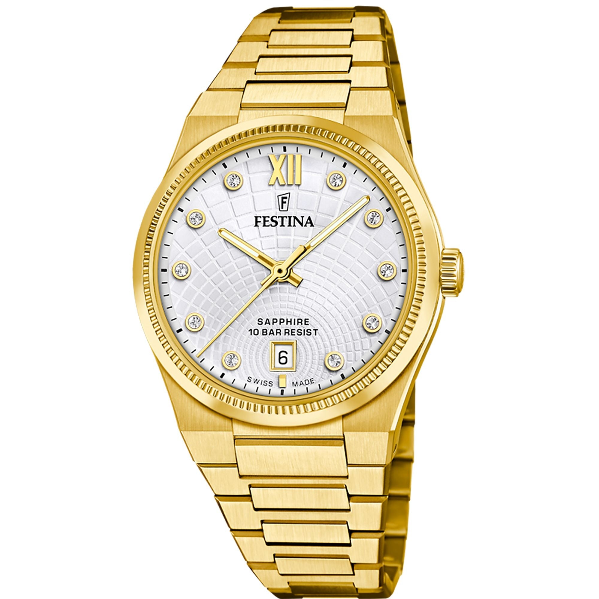 Festina Swiss Made Rive Stainless Steel Analog Ladies Watch I Model F20058/1 Quartz Movement