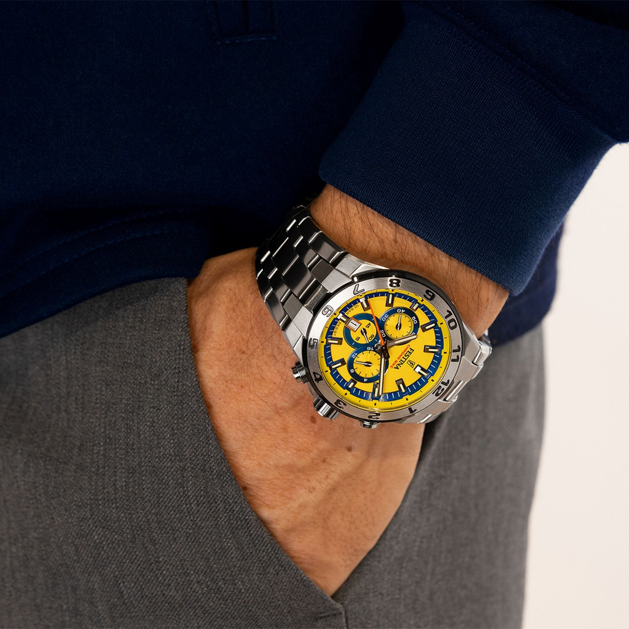 Festina Chrono Bike Stainless Steel Chronograph Mens Watch I Model F20670/4 Quartz Movement