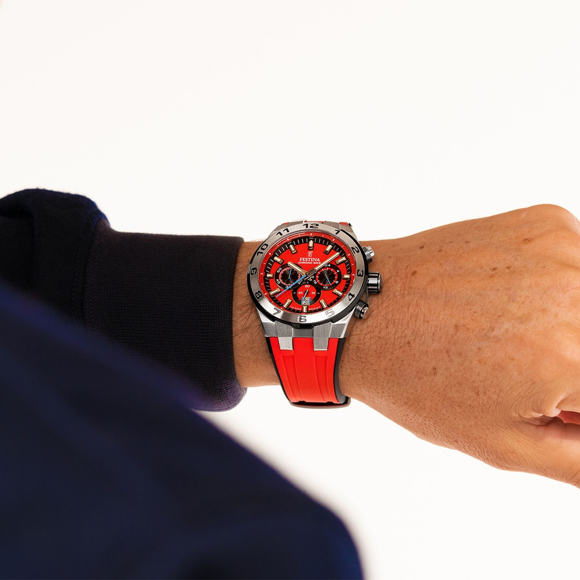 Festina Chrono Bike Rubber Chronograph Mens Watch I Model F20671/5 Quartz Movement