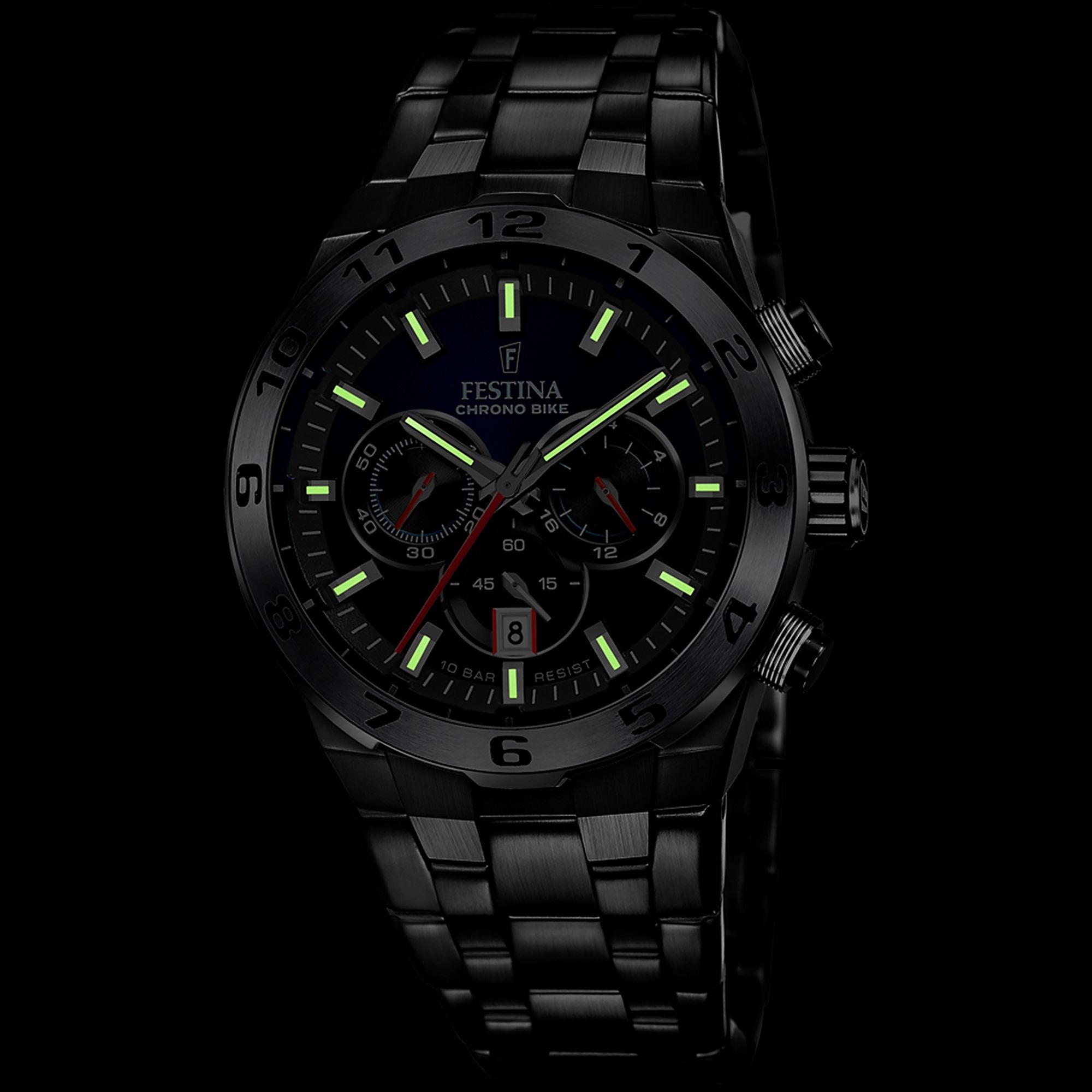 Festina Chrono Bike Stainless Steel Chronograph Mens Watch I Model F20673/1 Quartz Movement
