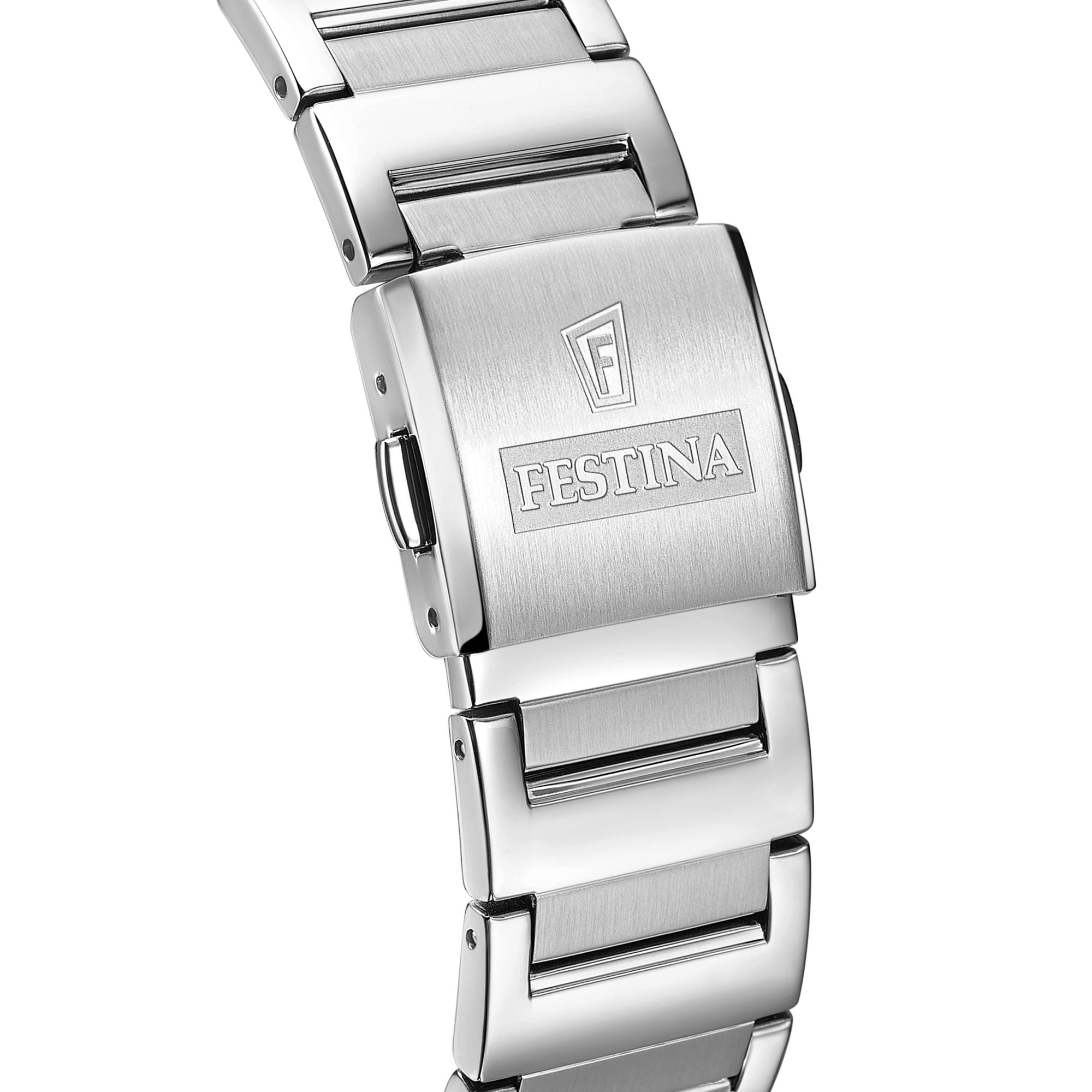 Festina On The Square Stainless Steel Analog Mens Watch I Model F20677/3 Quartz Movement