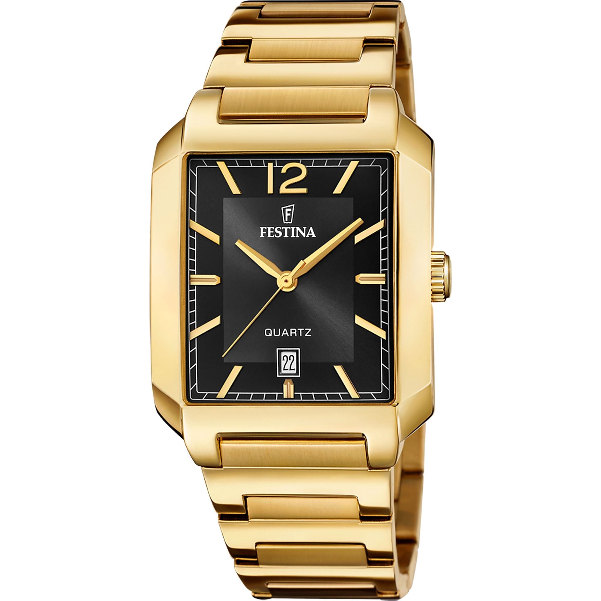 Festina On The Square Stainless Steel Analog Mens Watch I Model F20678/4 Quartz Movement