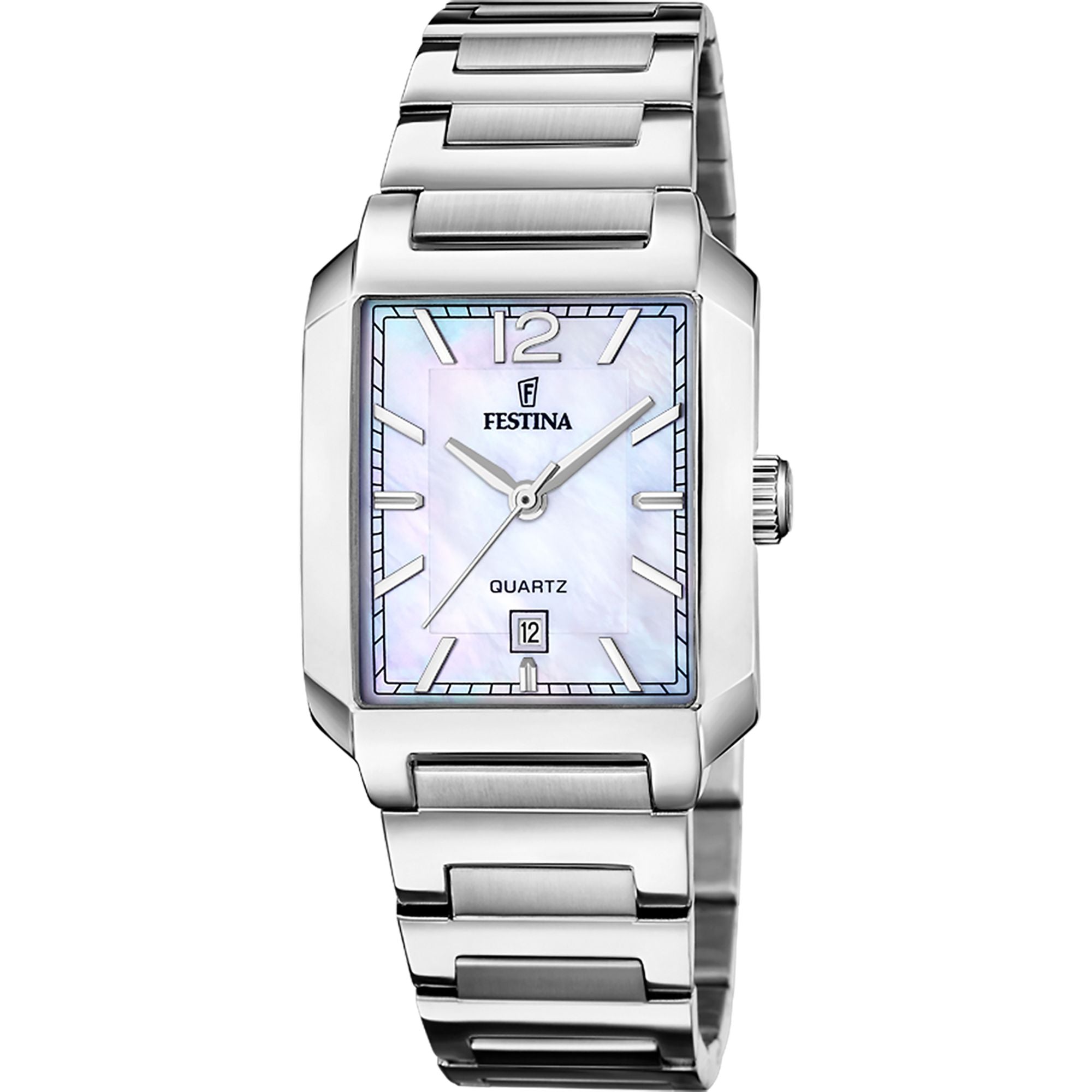 Festina On The Square Stainless Steel Analog Ladies Watch I Model F20679/2 Quartz Movement
