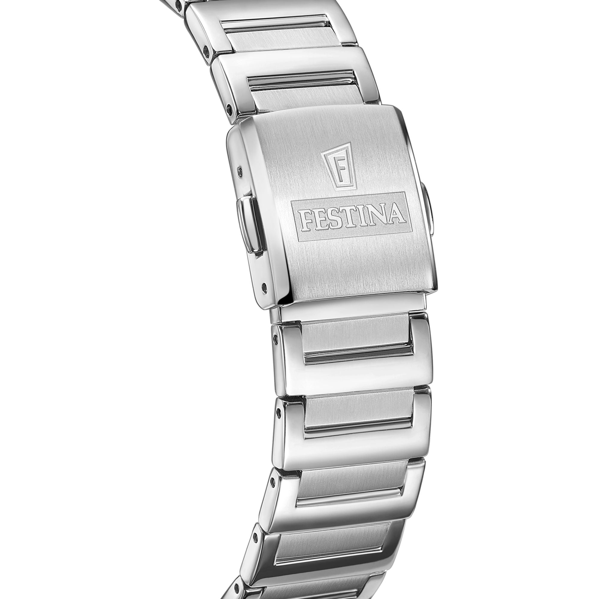 Festina On The Square Stainless Steel Analog Ladies Watch I Model F20679/3 Quartz Movement