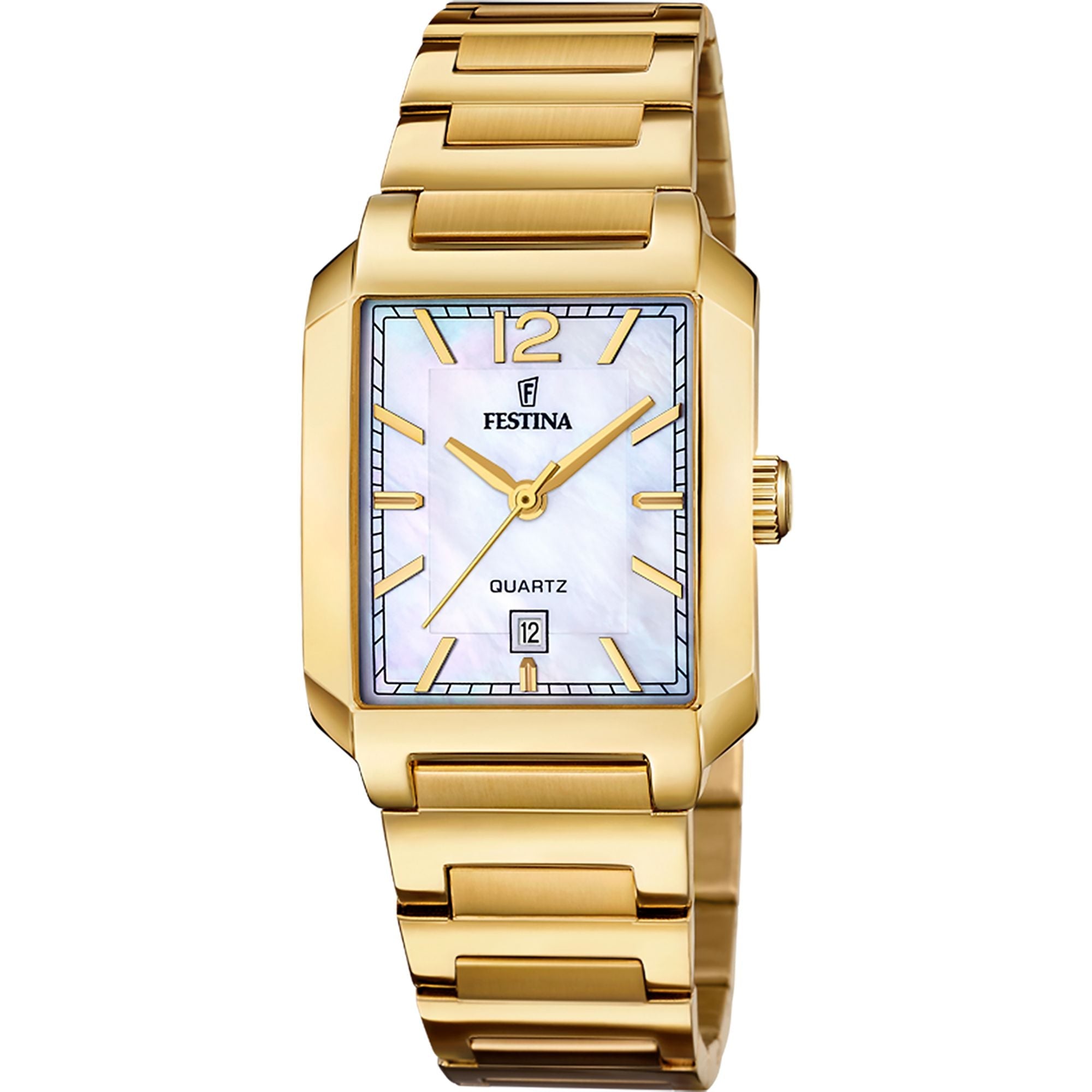 Festina On The Square Stainless Steel Analog Ladies Watch I Model F20680/2 Quartz Movement