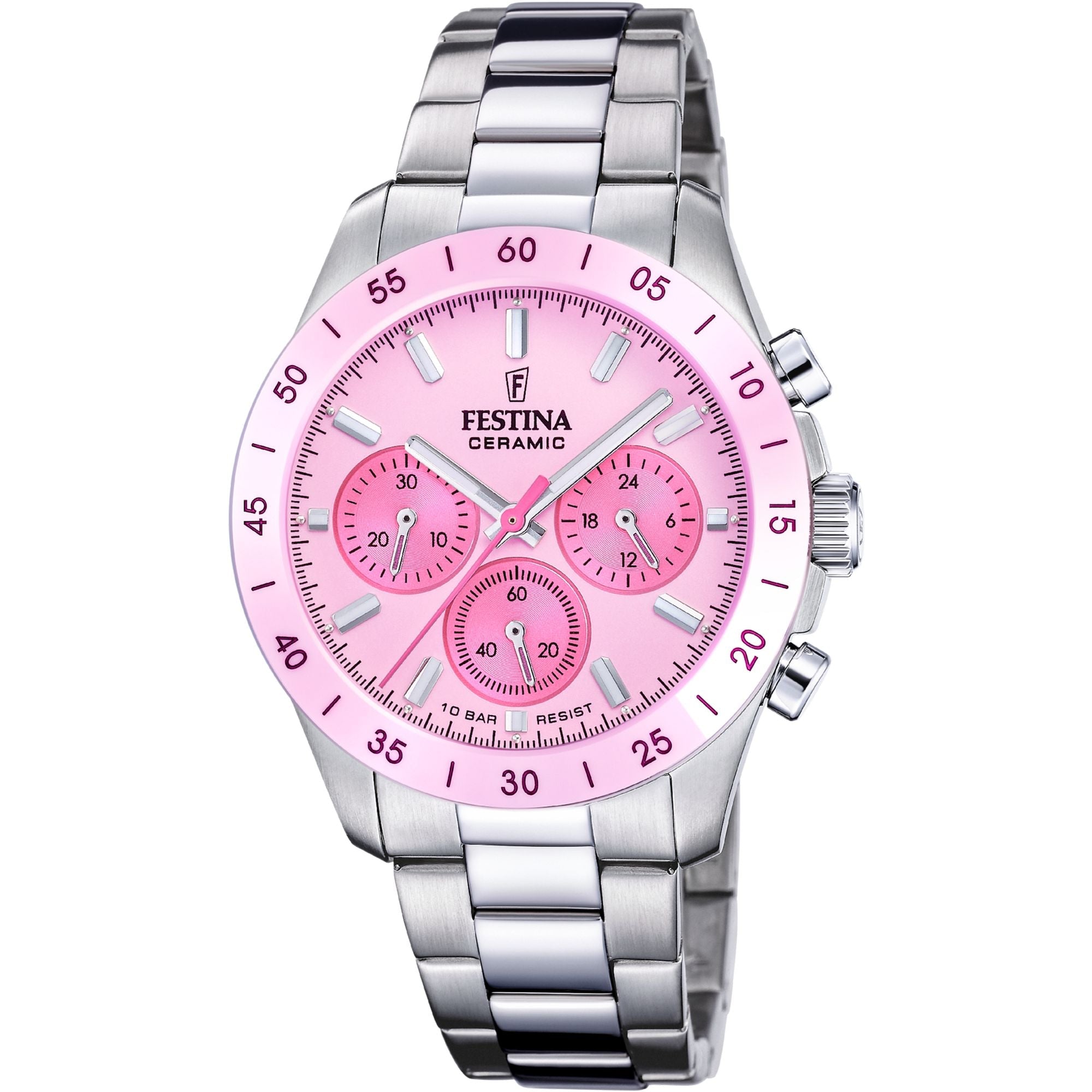 Festina Ceramic Chronograph Ladies Watch I Model F20693/2 Quartz Movement