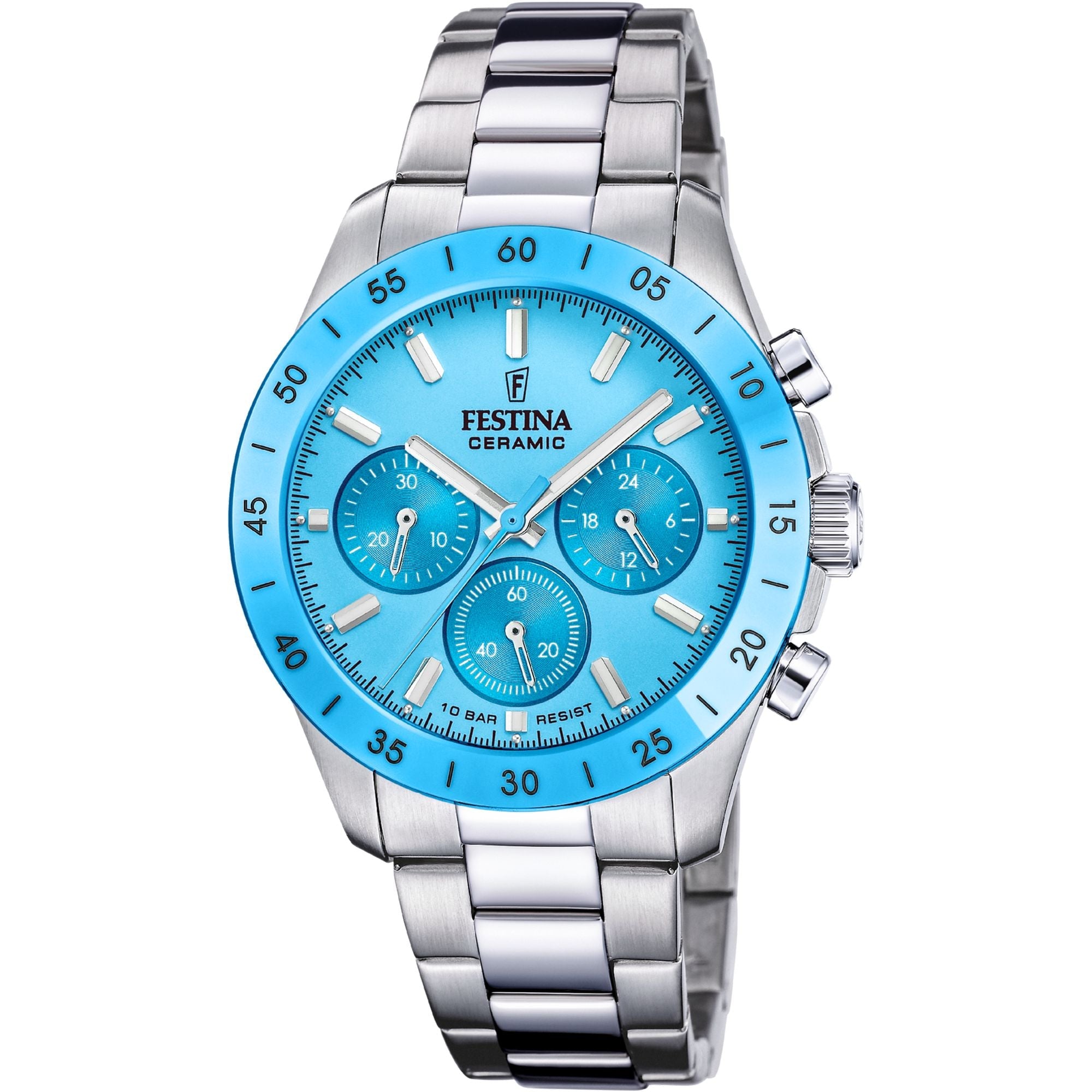 Festina Ceramic SChronograph Ladies Watch I Model F20693/3 Quartz Movement