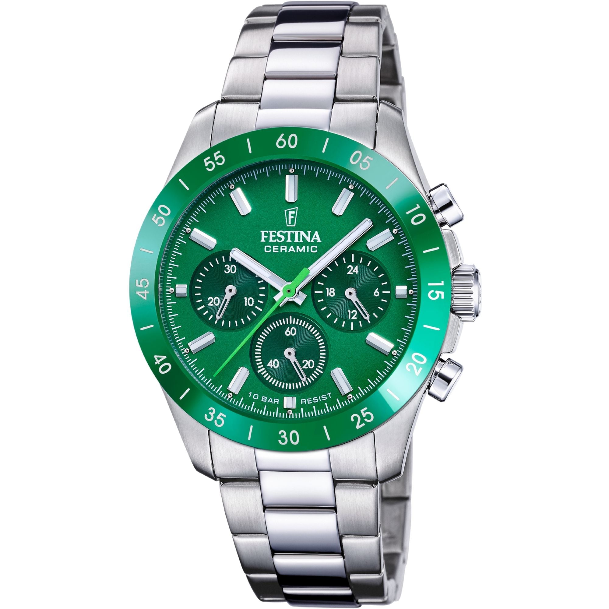 Festina Ceramic Chronograph Ladies Watch I Model F20693/5 Quartz Movement