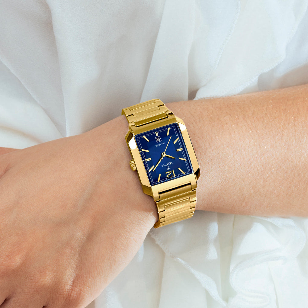 Festina On The Square Stainless Steel Analog Ladies Watch I Model F20680/3 Quartz Movement